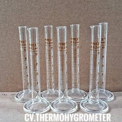 gelas ukur kaca panjang 25ml