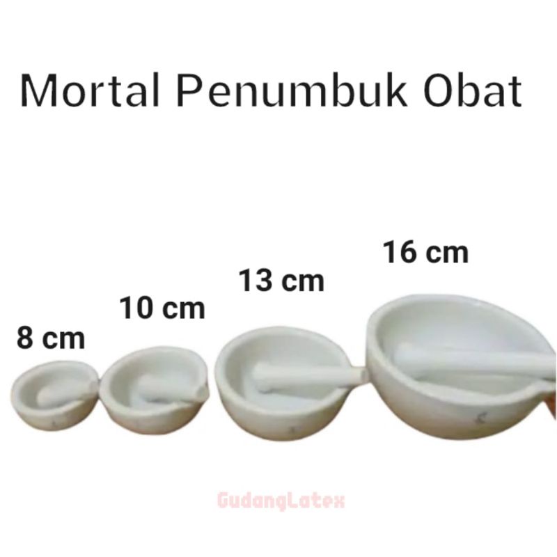 mortar/alat penumbuk obat 13cm
