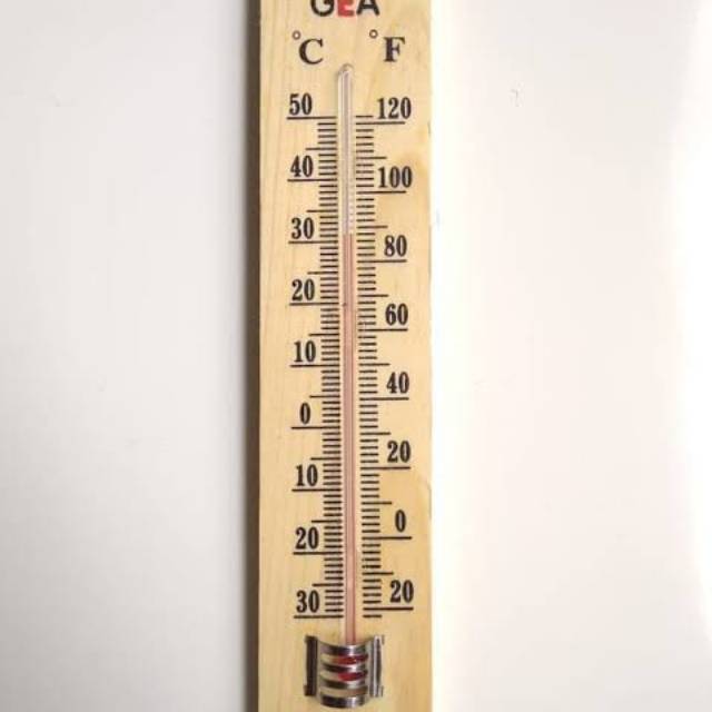 termometer ruangan kayu